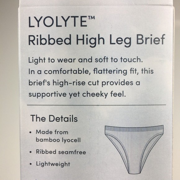 NIP BOODY Women's XL Lyolyte Ribbed High Leg Brief Black Seamless Soft bamboo - Picture 9 of 10